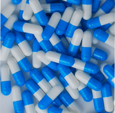 Blue & White Gelatin Capsules Size 0